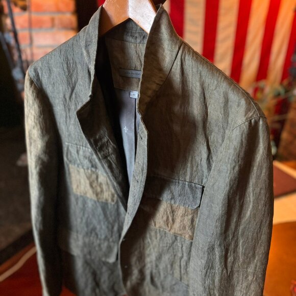 $1298 JOHN VARVATOS Englemore Brown COAT sz. 48 - Picture 2 of 12